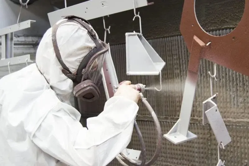 Wet painting metal and non-metal parts